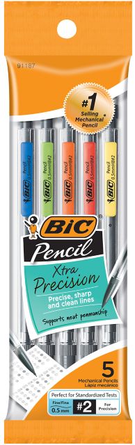 MECH PENCIL .5MM 5PK